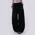 SAMUSAN Wide-leg Pleated Sweatpants