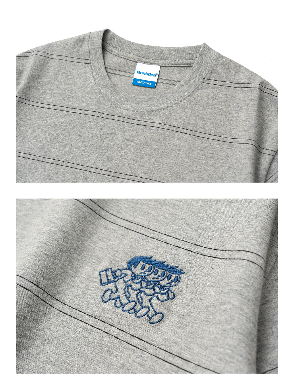 BENT IDEA Casual Striped Loose Tee