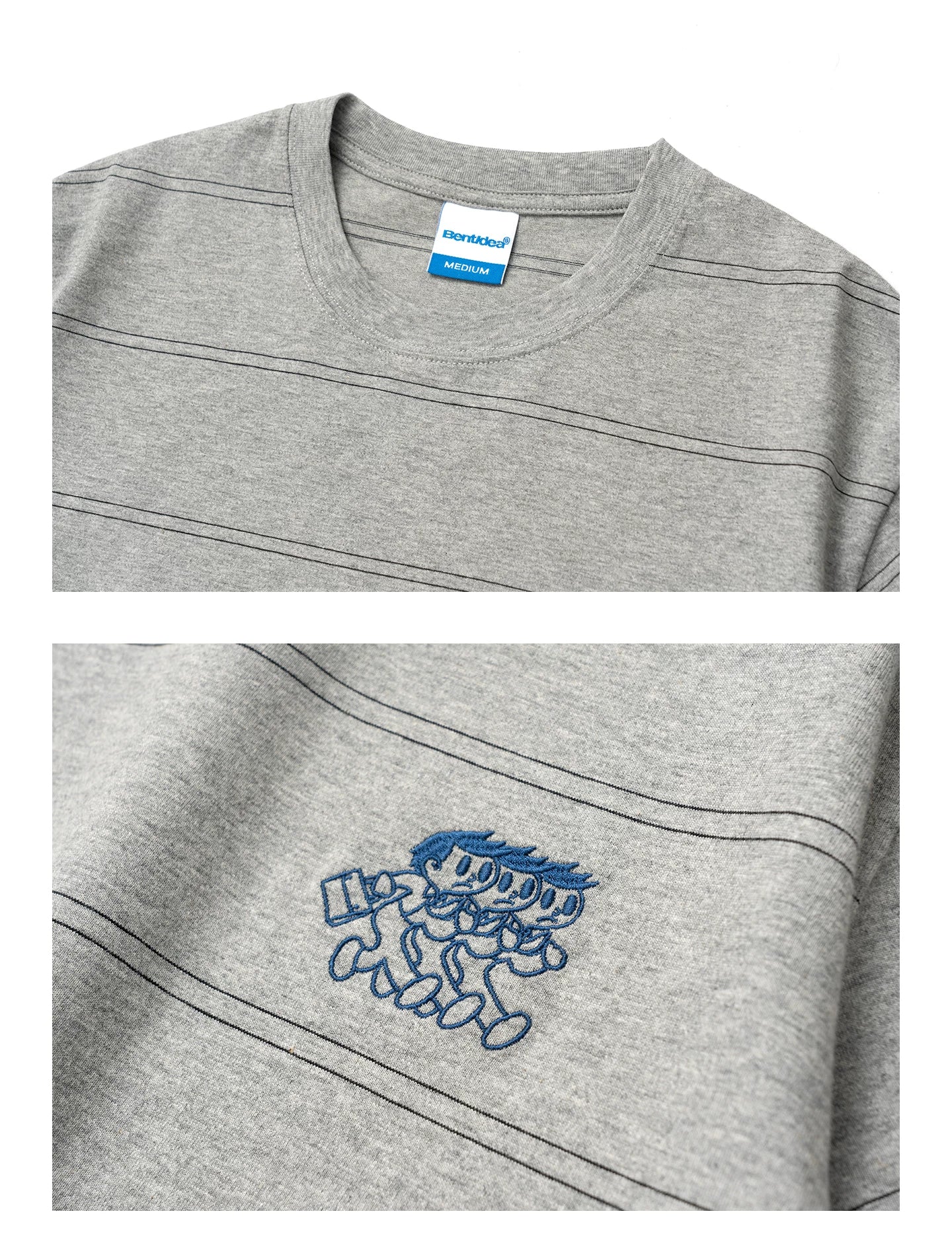 BENT IDEA Casual Striped Loose Tee