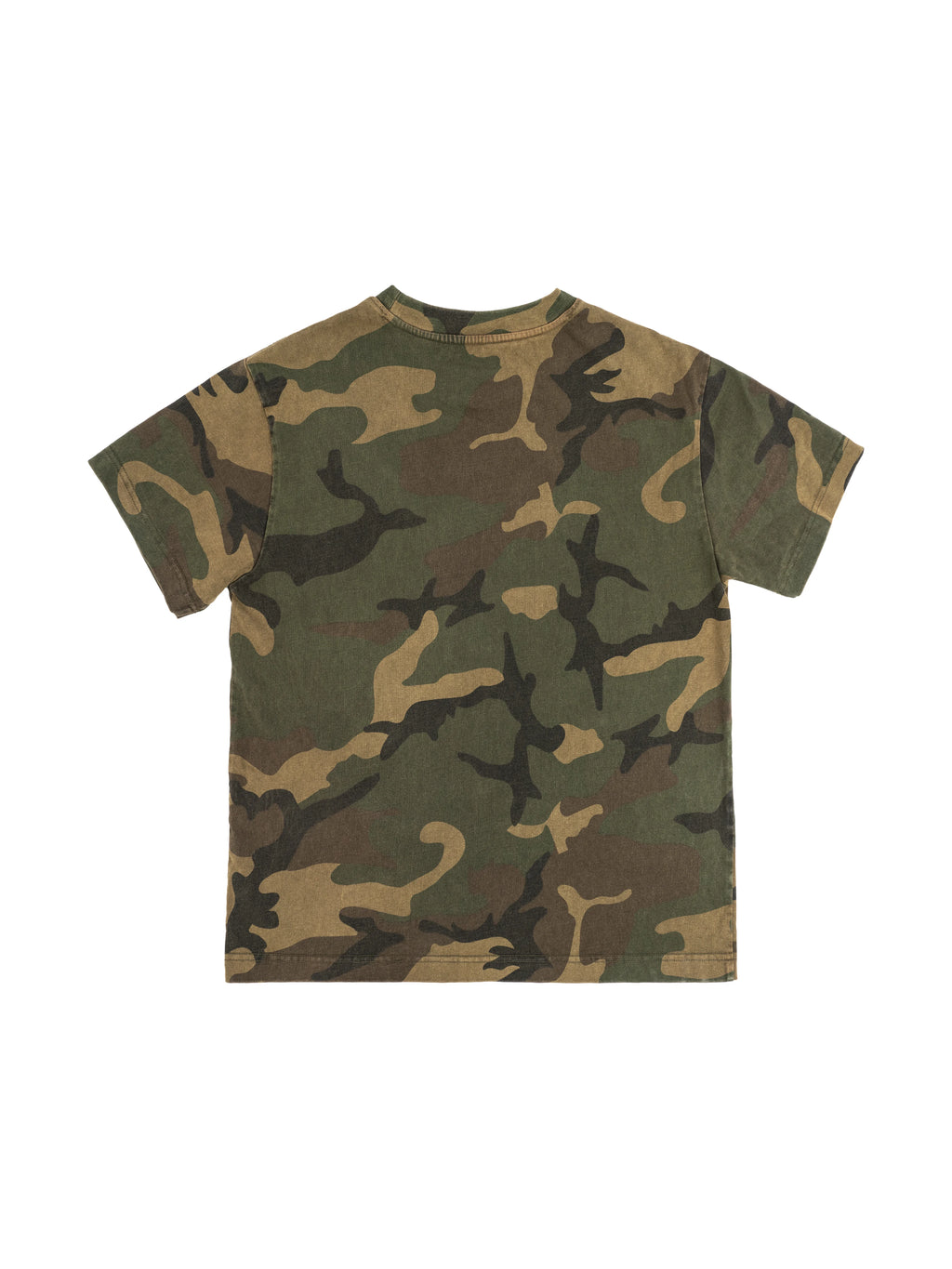 ANTIDOTE Camouflage Guitar Print Crew Neck Tee