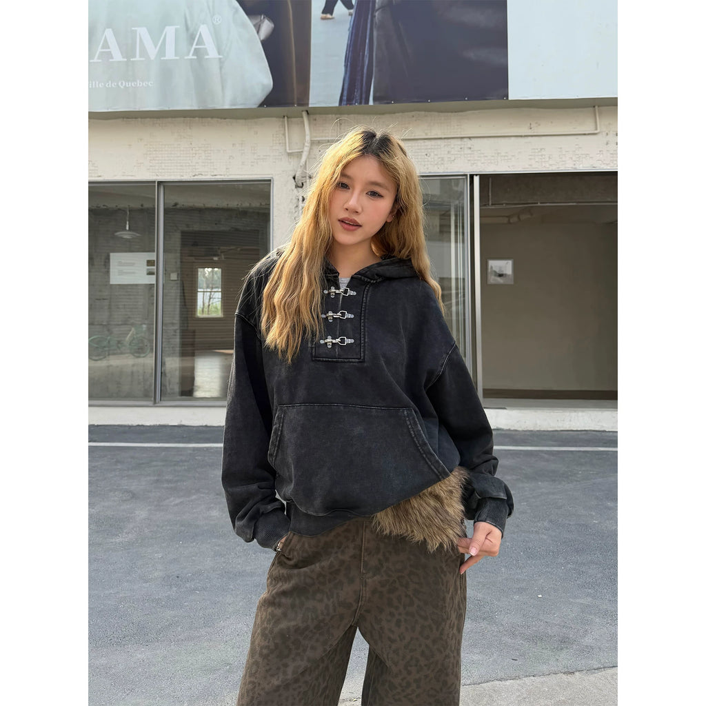 CCYE Lobster Buckle Hooded Casual Sweater