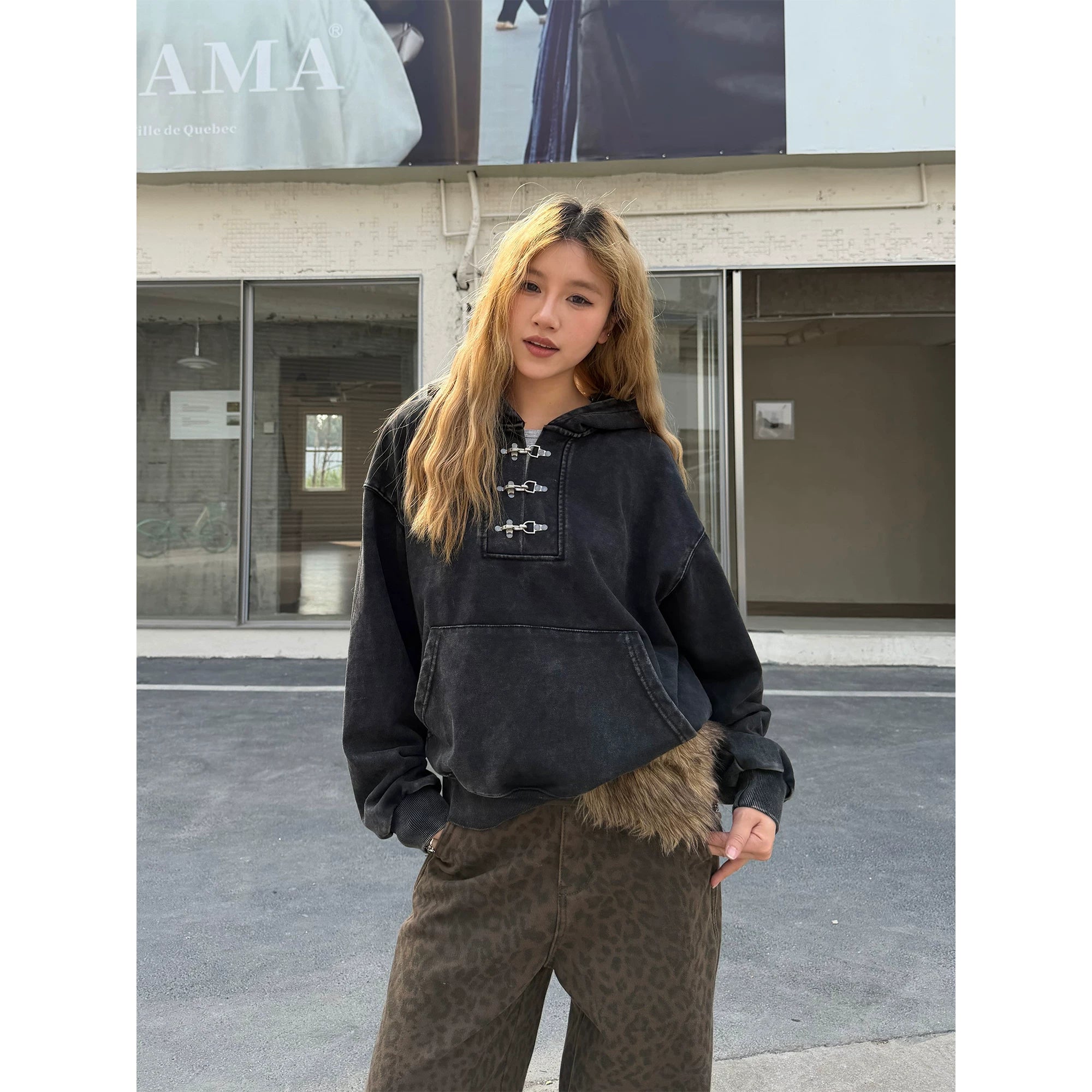 CCYE Lobster Button Heavy Hooded Sweater