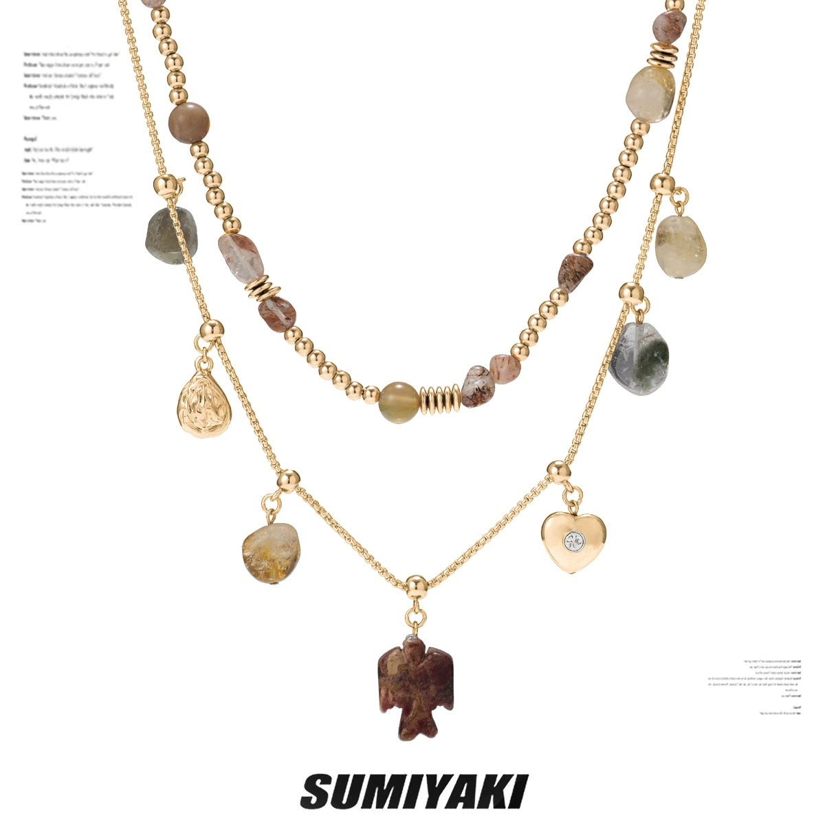 SUMIYAKI Natural Citrine Energy Stone Lucky Beads