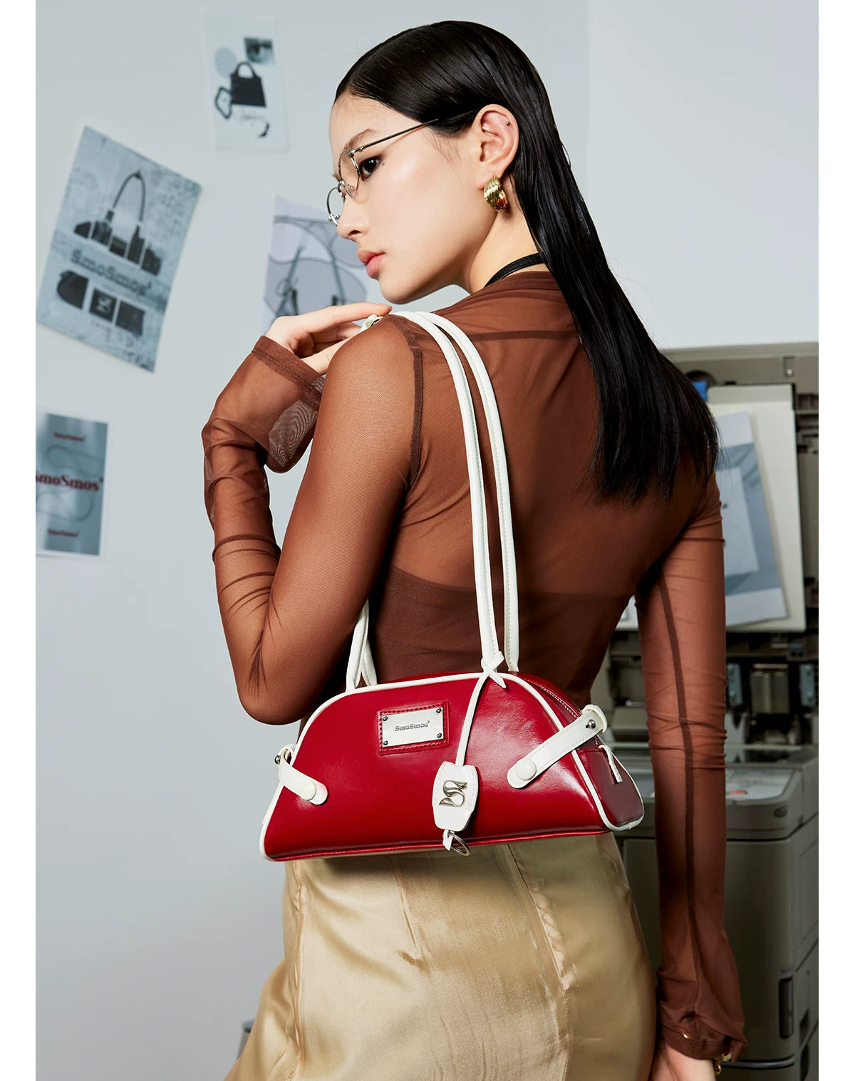 SmoSmos Original Cowhide Bag Bowling Underarm Bag