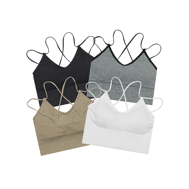 Nariele Yoga Sexy Cross Breast Wrap Tank Top