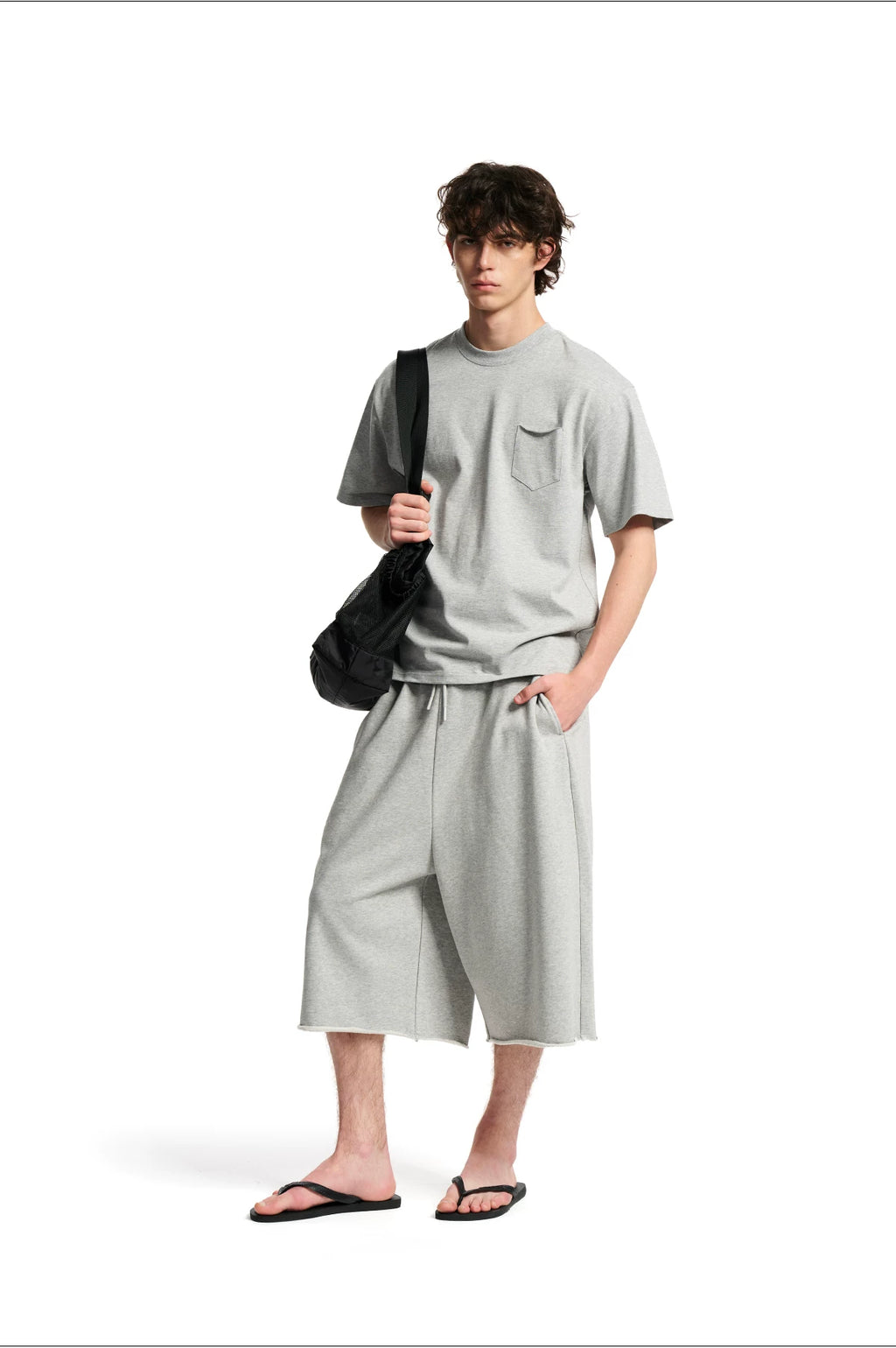 Loopsoon Minimalist Drawstring Seven-point Versatile Shorts