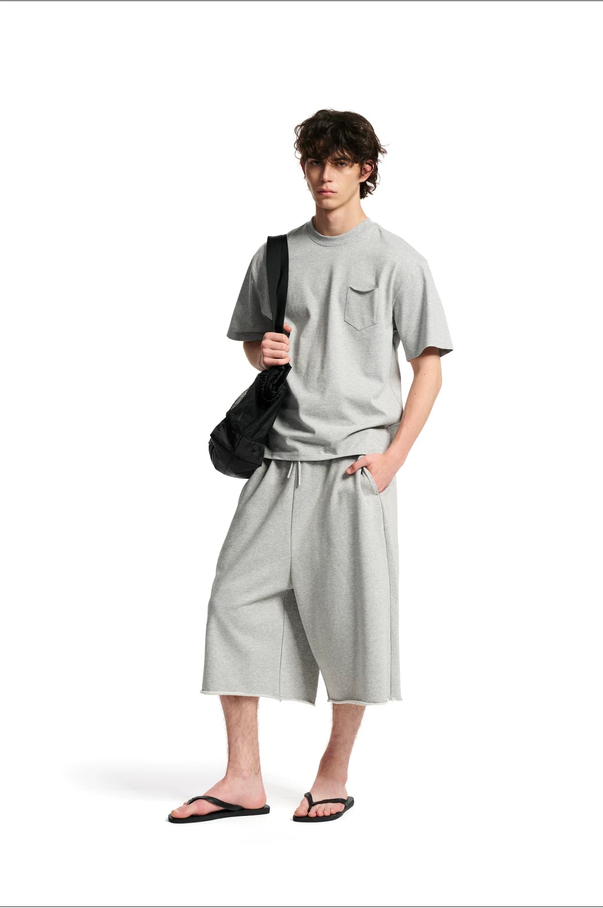 Loopsoon Minimalist Drawstring Seven-point Versatile Shorts