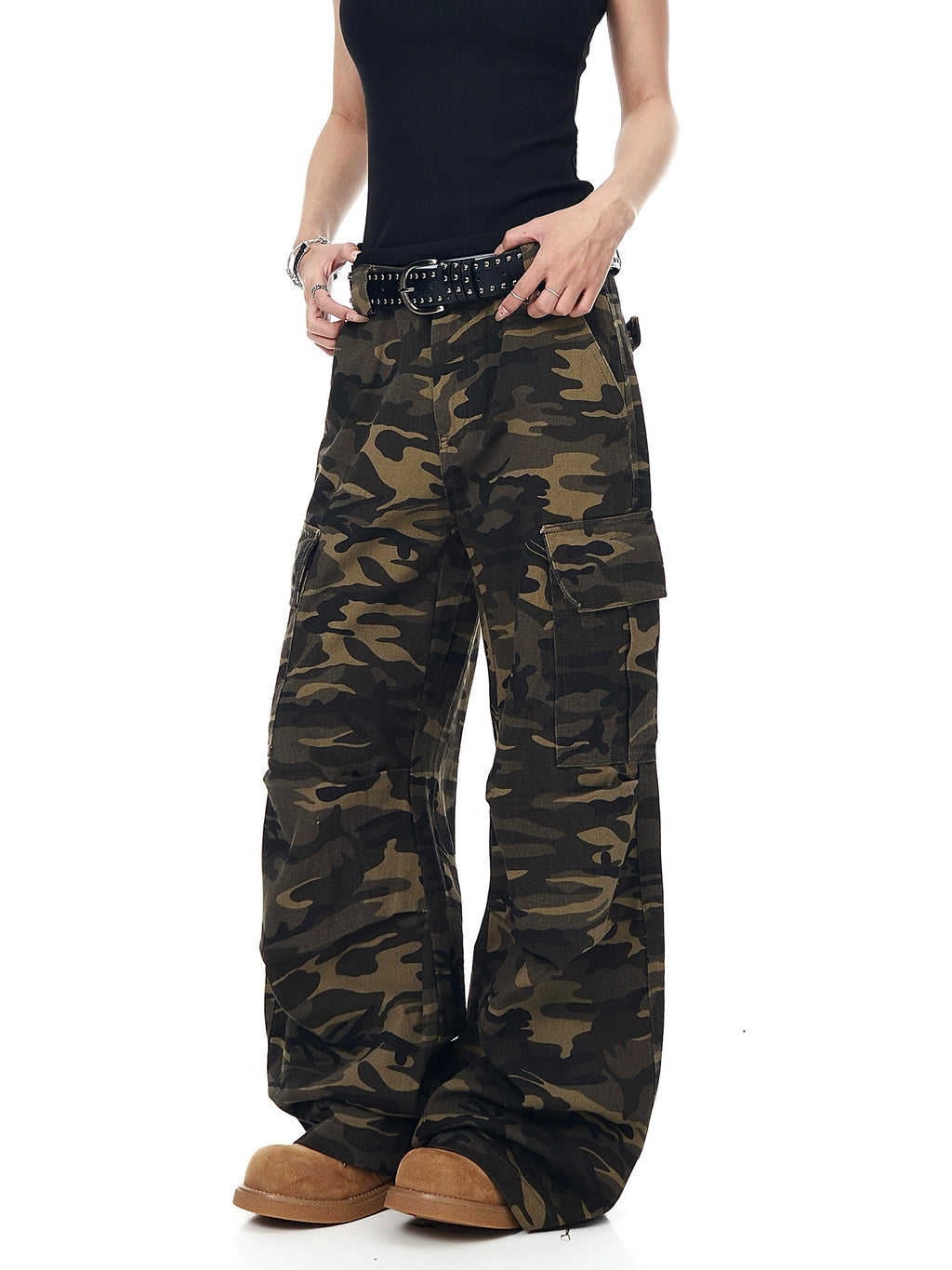 BLACKLISTS Camouflage Tooling Straight-leg Micro-pull Pants
