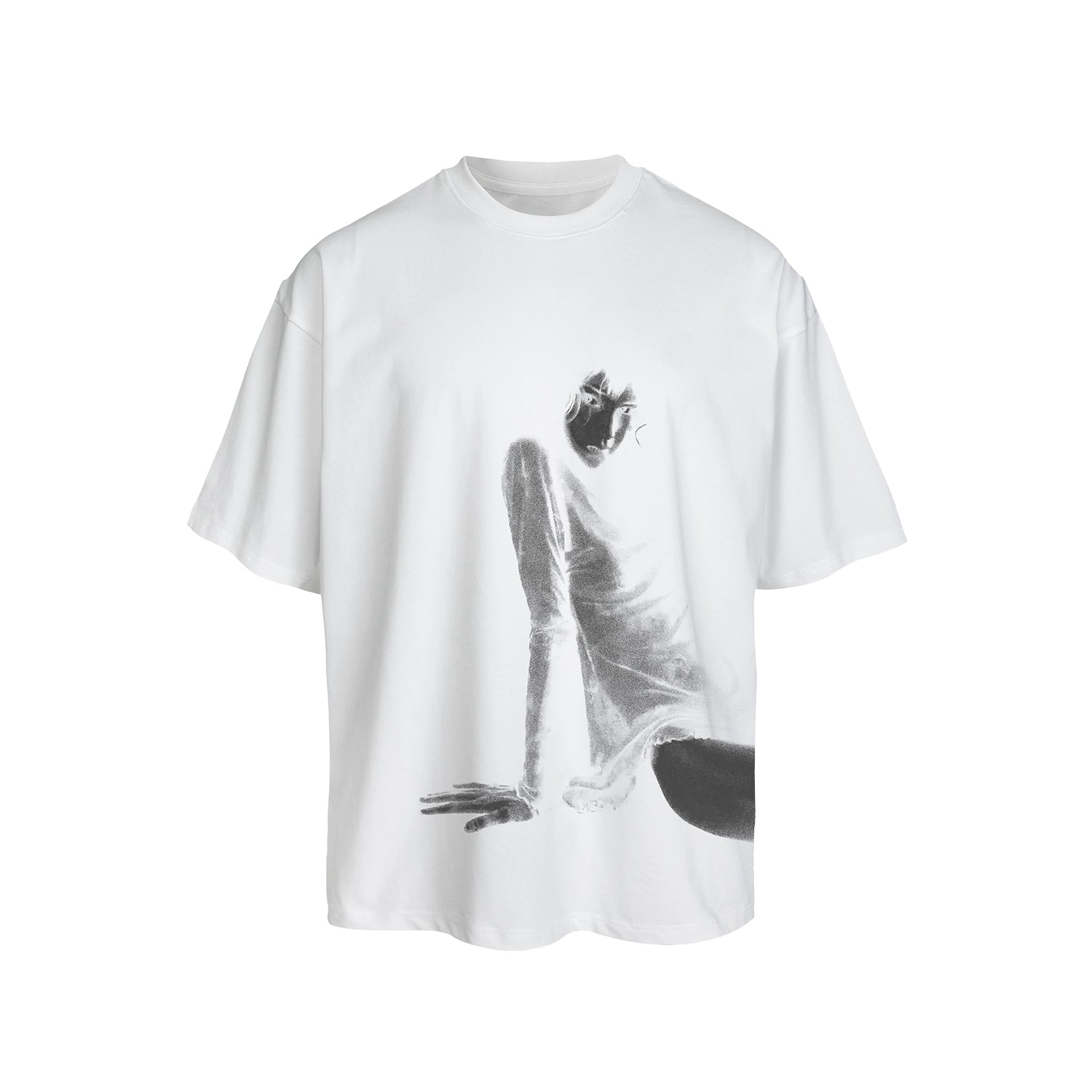 WANNA LAB Portrait Retro Print Loose Tee
