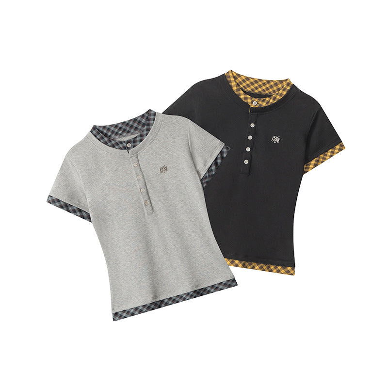 Nariele Fake Two Tops Slim and Thin Tee