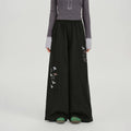 Girlyhalo Vintage Embroidered Wide Leg Casual Pants