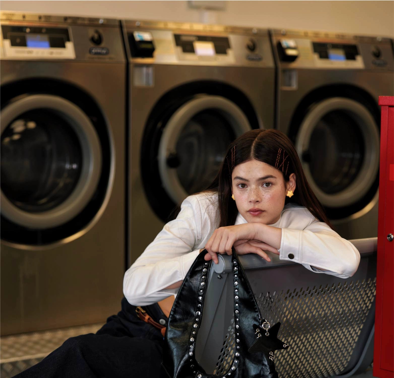 ECODAY Rivet Shoulder Handbag