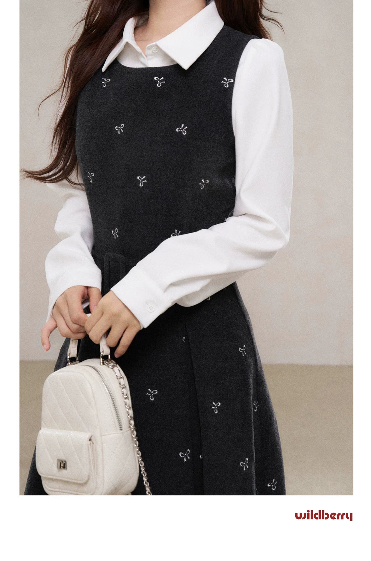 Wildberry Korean Retro Vest Dress