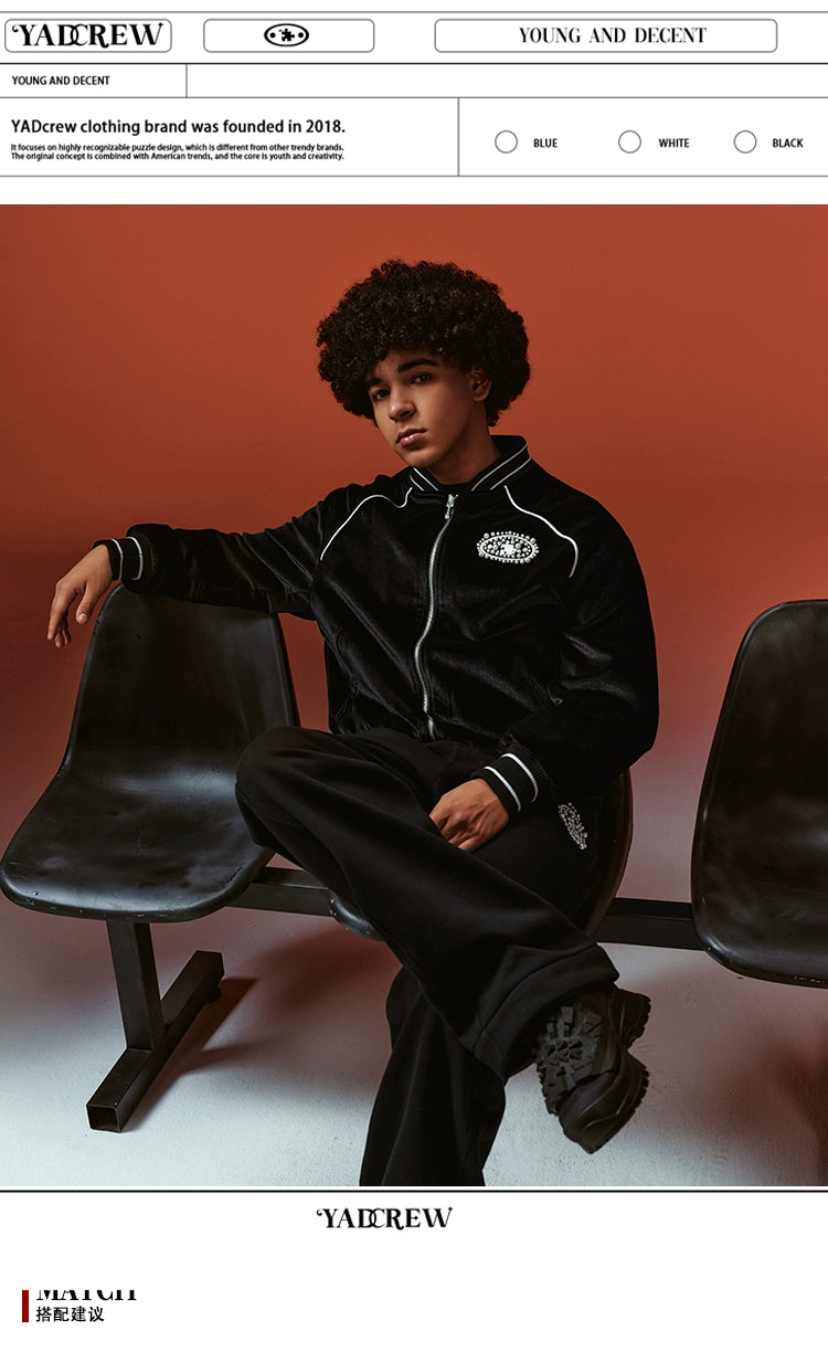 YADcrew RHNESTONE VELV Jacket