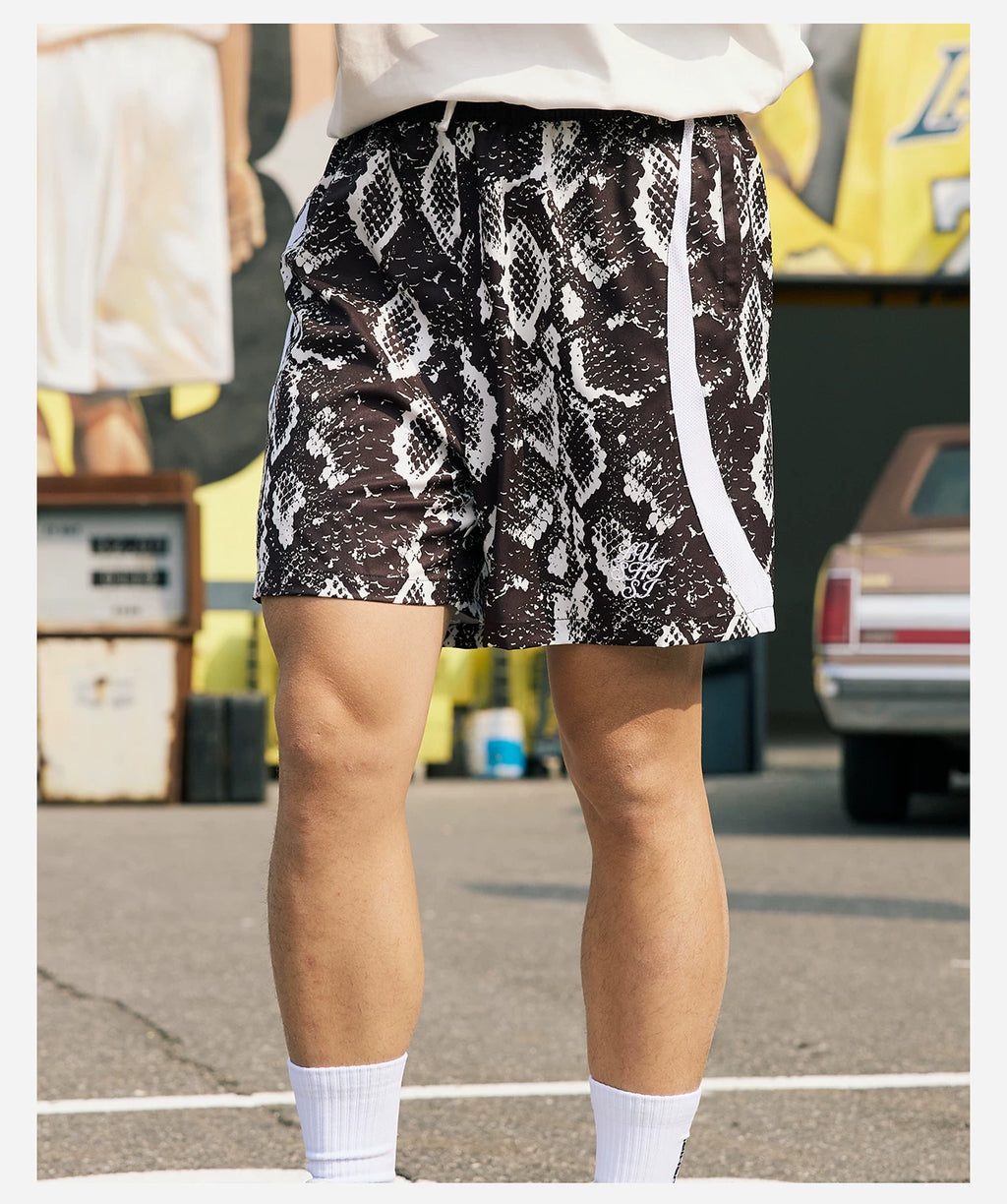 LUSHISI Snake Print Sweat-wicking Breathable Shorts