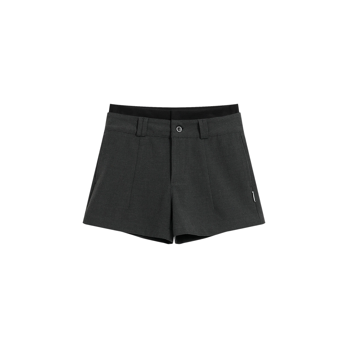 FUNKYFUN Threaded Splicing Fake Two-Piece Double Waist Shorts