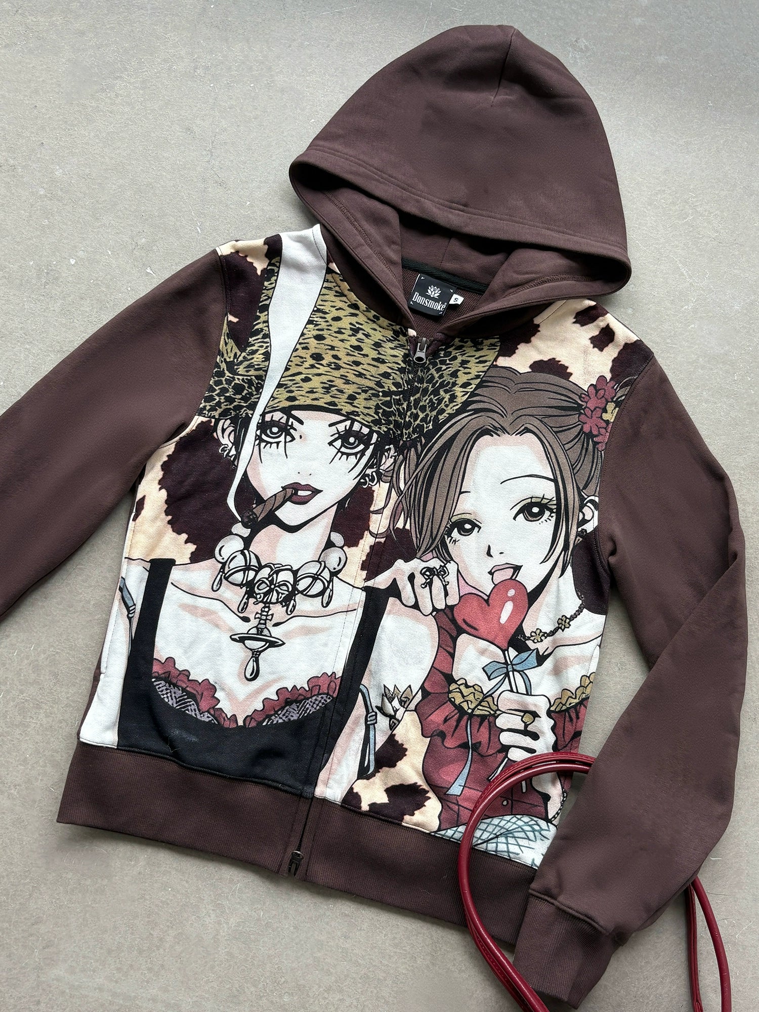 DONSMOKE nana Front Shoulder Casual Hooded Sweater