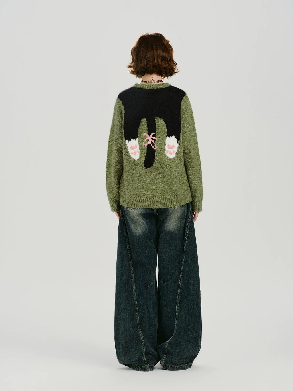 Girlyhalo Vintage Fun Jacquard Knitted Sweater