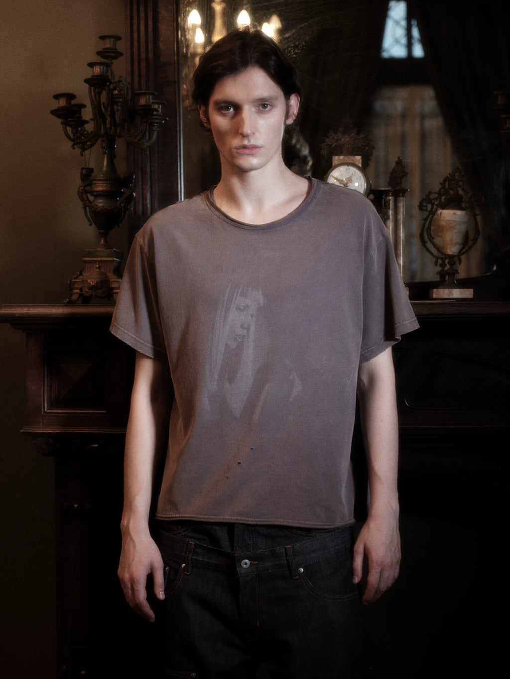 WANNA LAB Retro Short Wide Old Tee