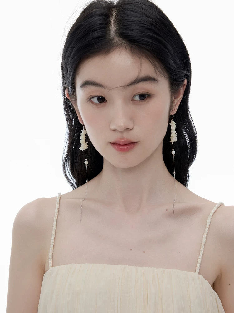 NO SOLUTION Shell Gravel Earrings