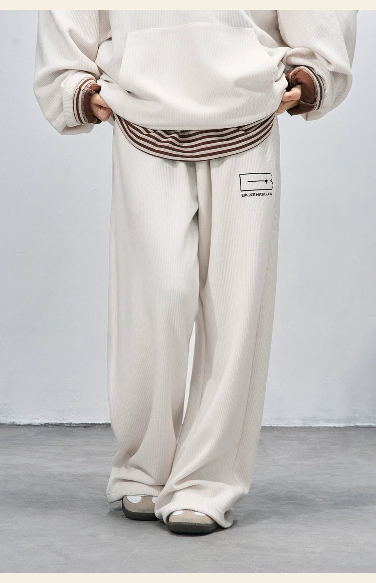 BJHG Red Corduroy Slack Sweatpants