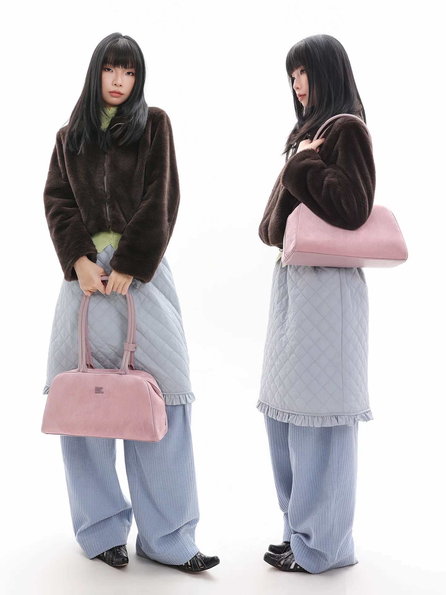 JANDRESS Simple Shoulder Suede Handbag