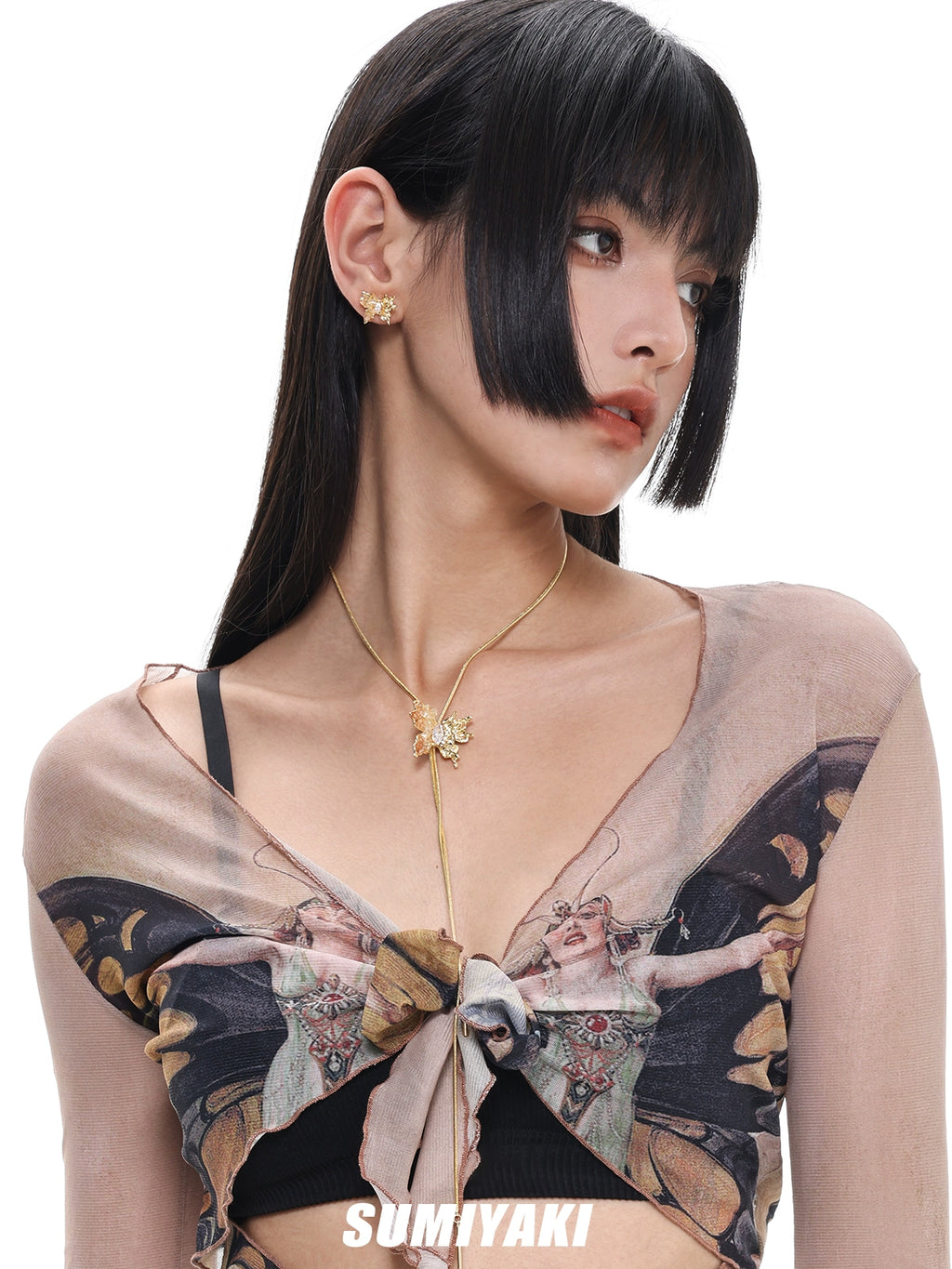 SUMIYAKI Butterfly Pull Rope Necklace