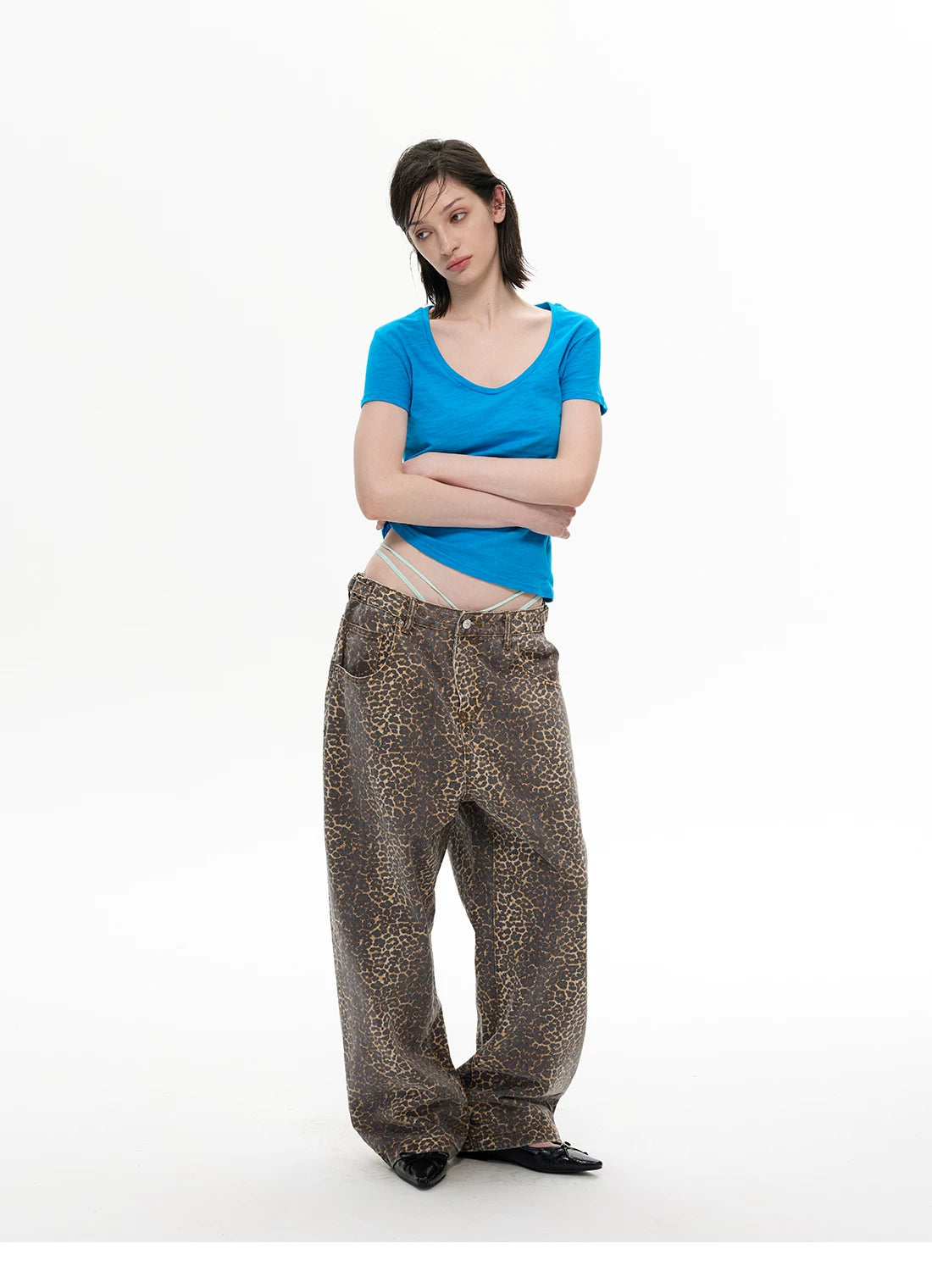 WLNEXT Premium U-neck Comfortable Casual Tee