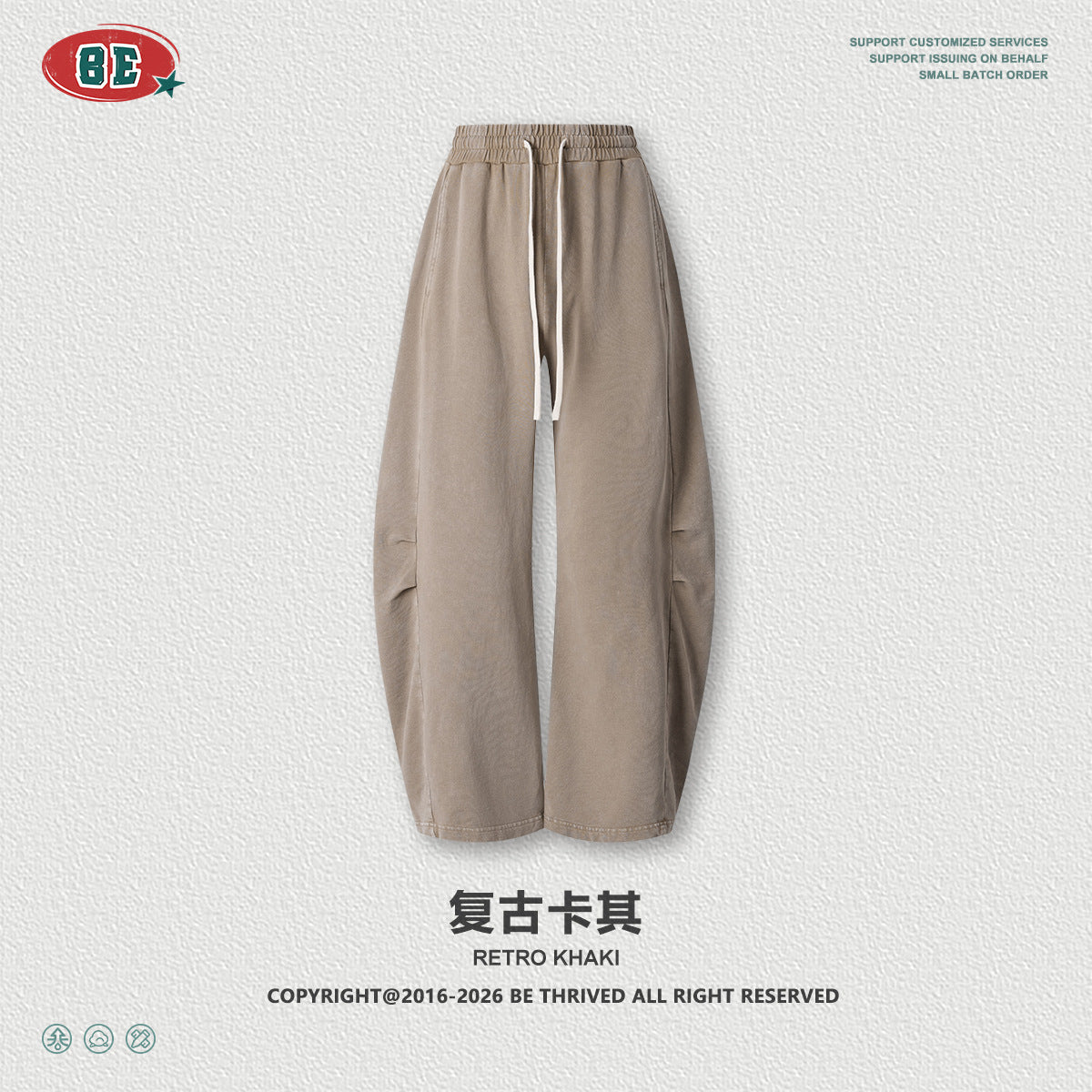 BE Retro Straight Down Trousers