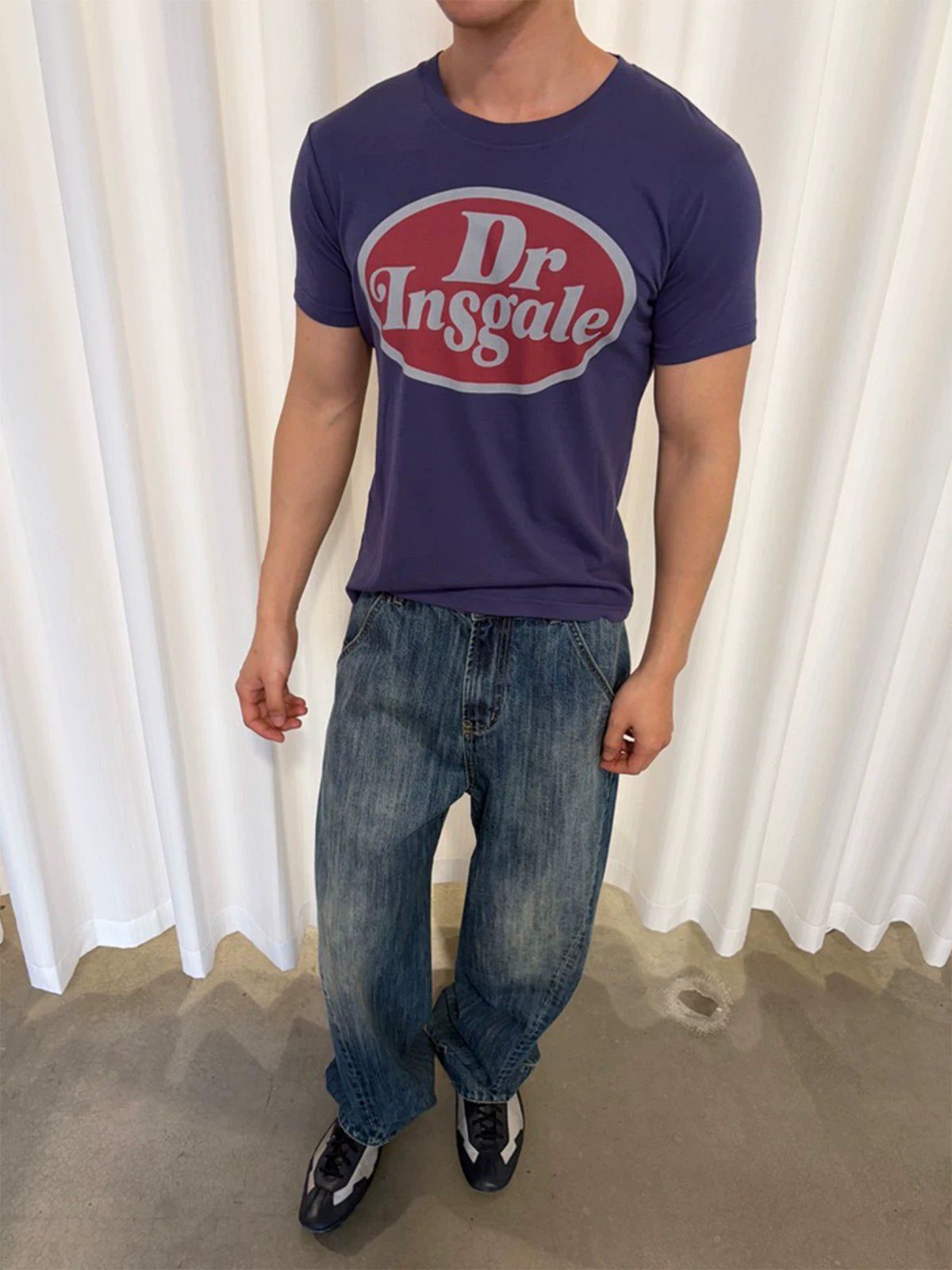 InsGale Retro Tagline Badge Printed Tee