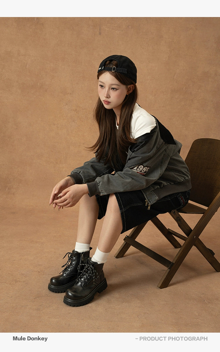 Donkey Thick-soled Heightening Versatile British Boots