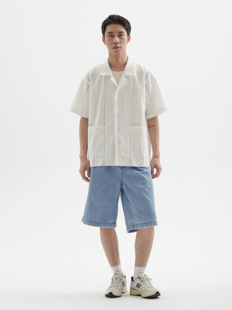 BUTTBILL Japanese Casual Denim Cropped Shorts