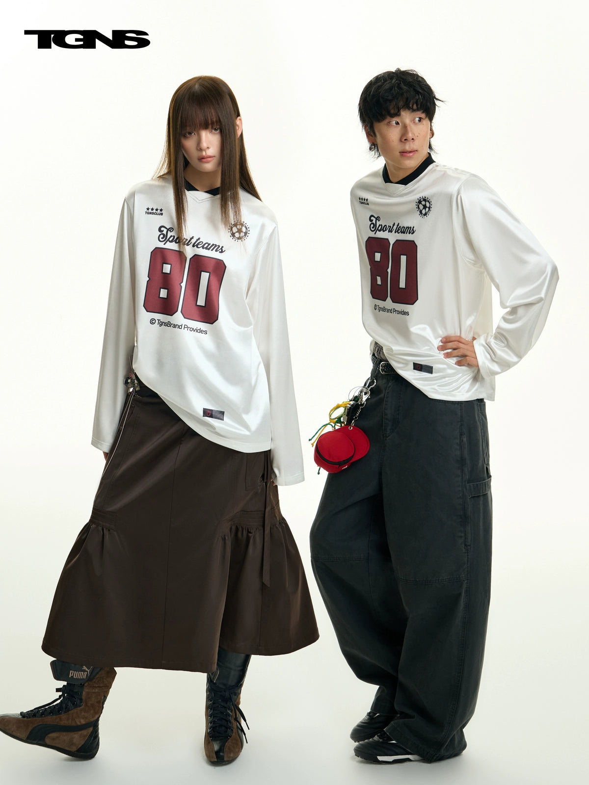 TGNS Trendy Streamer Satin Football Jersey