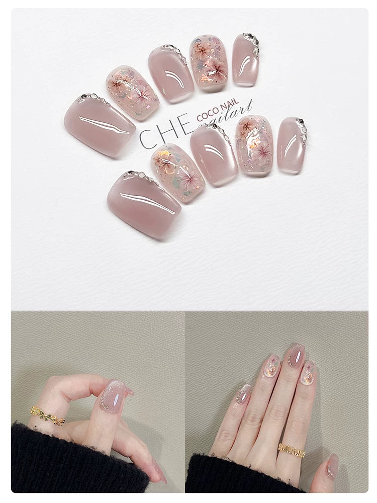 Coco Temperament Light Luxury High Sense White Handmade Manicure Wear Nail