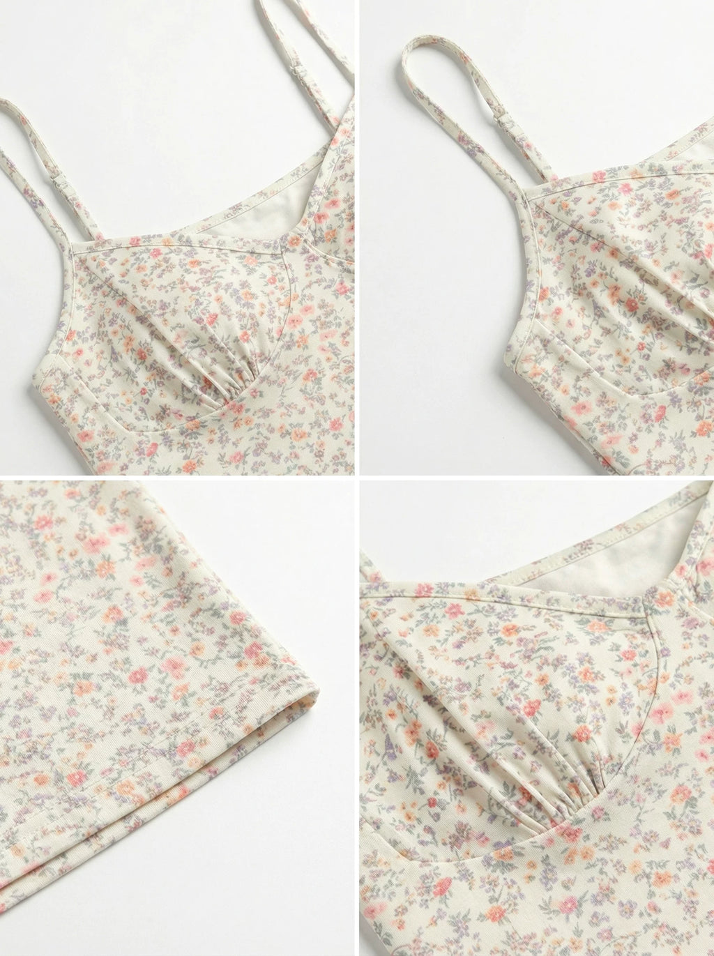 Cantonstory Floral Slim Sling Vest