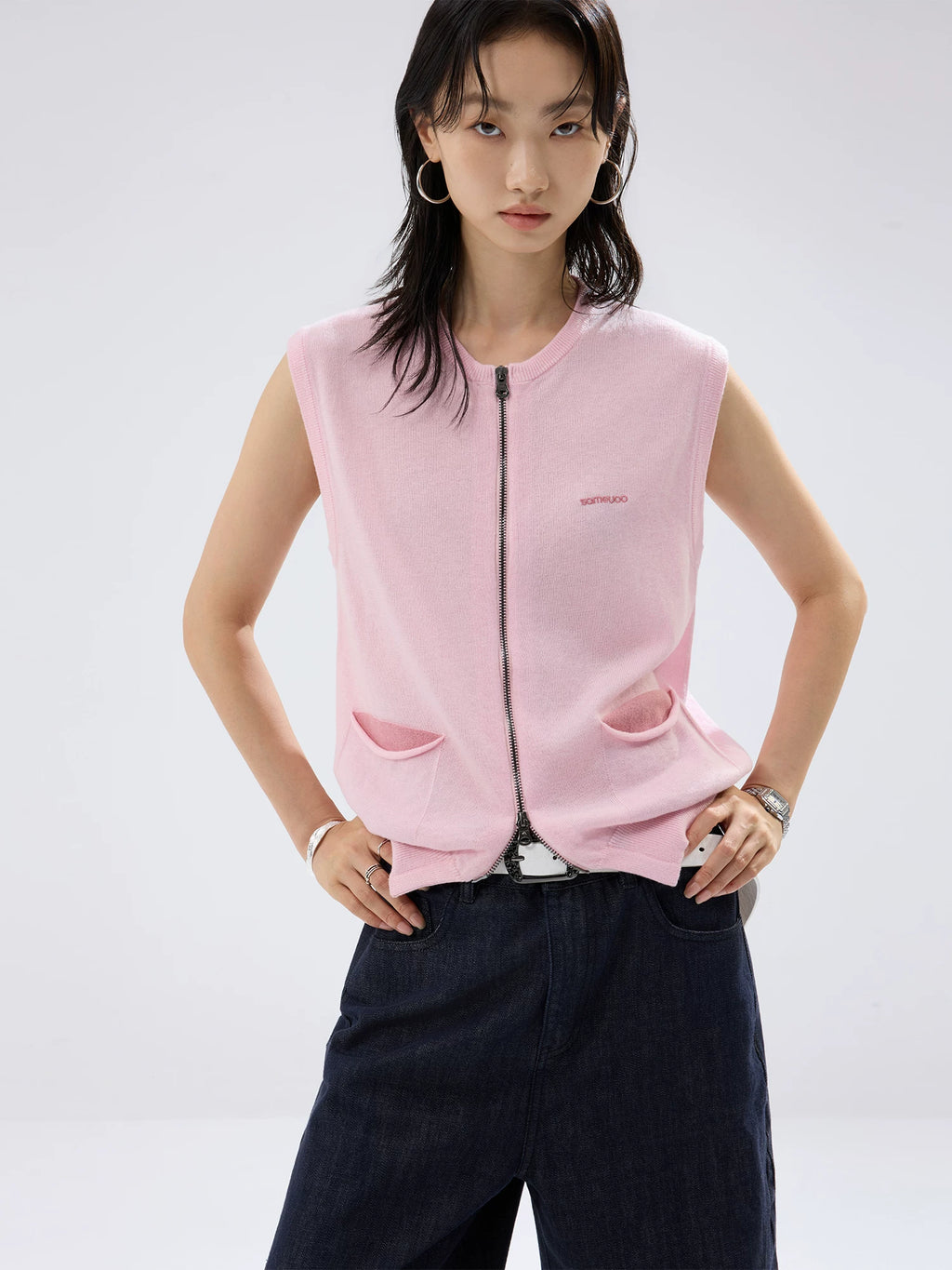 Sameuoo Embroidered Casual Woolen Vest