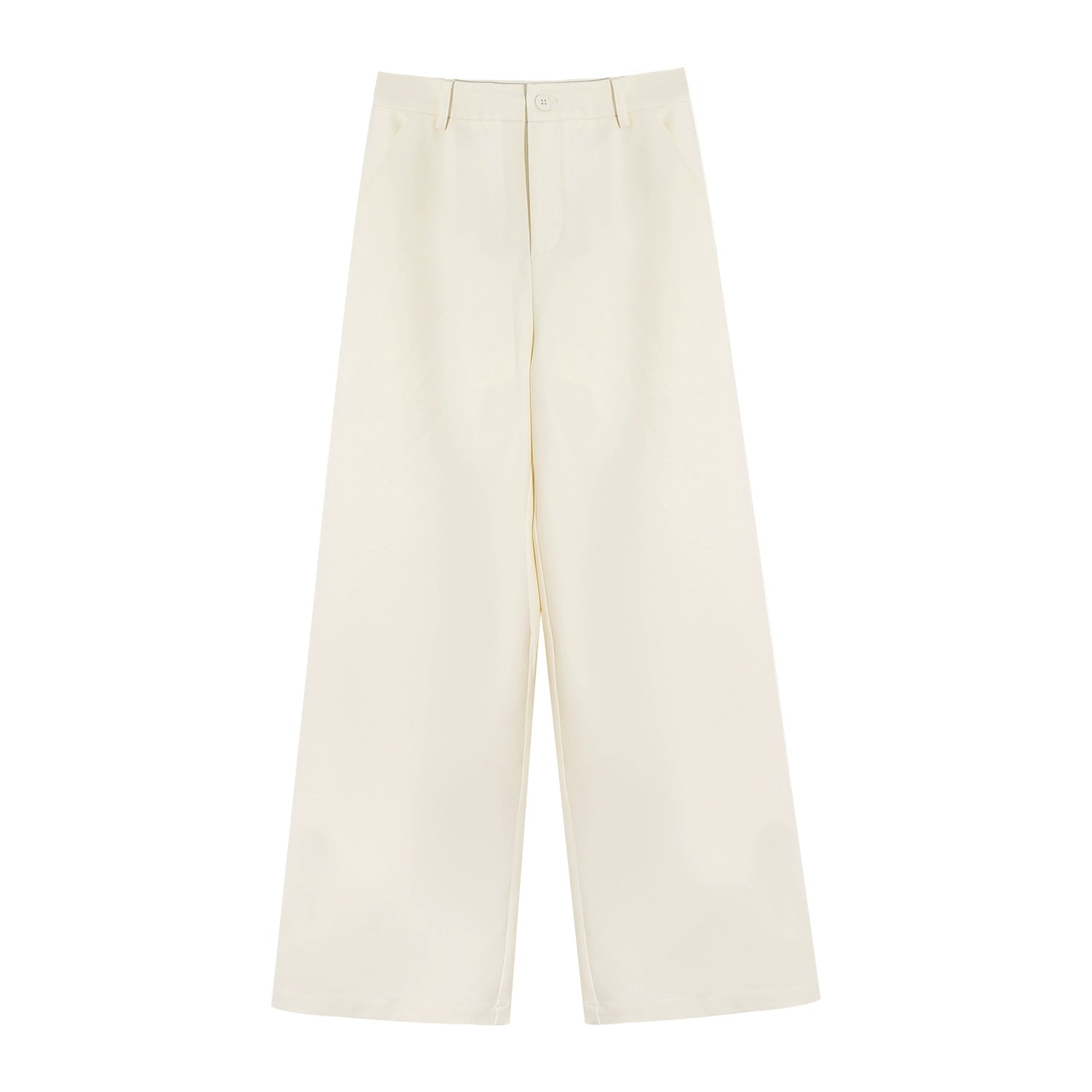 LLROGE Short Strapless Tube Top + High Waist Wide Leg Straight Casual Pants