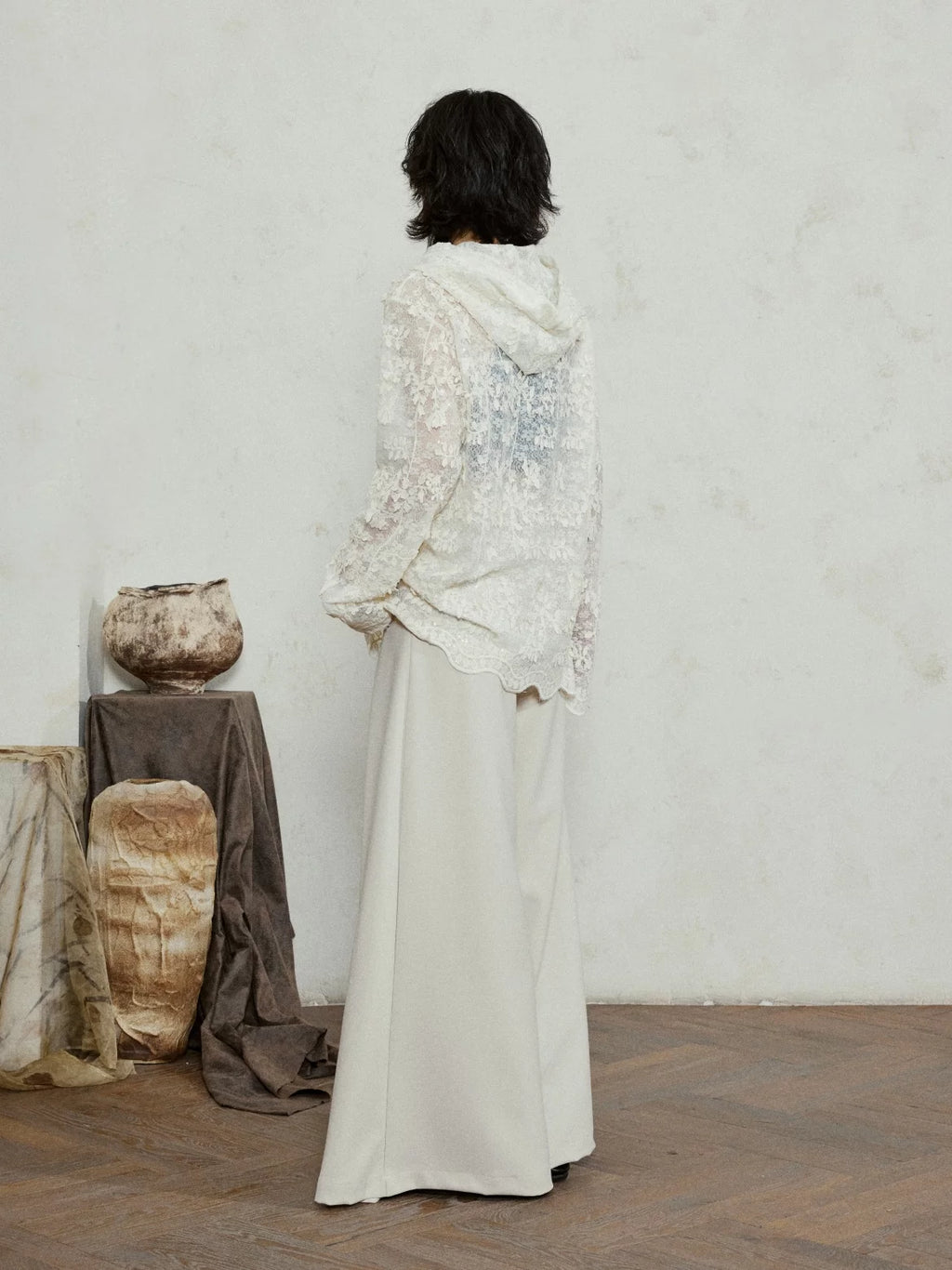 SUNYVONNE Lace Hooded Premium Jacket