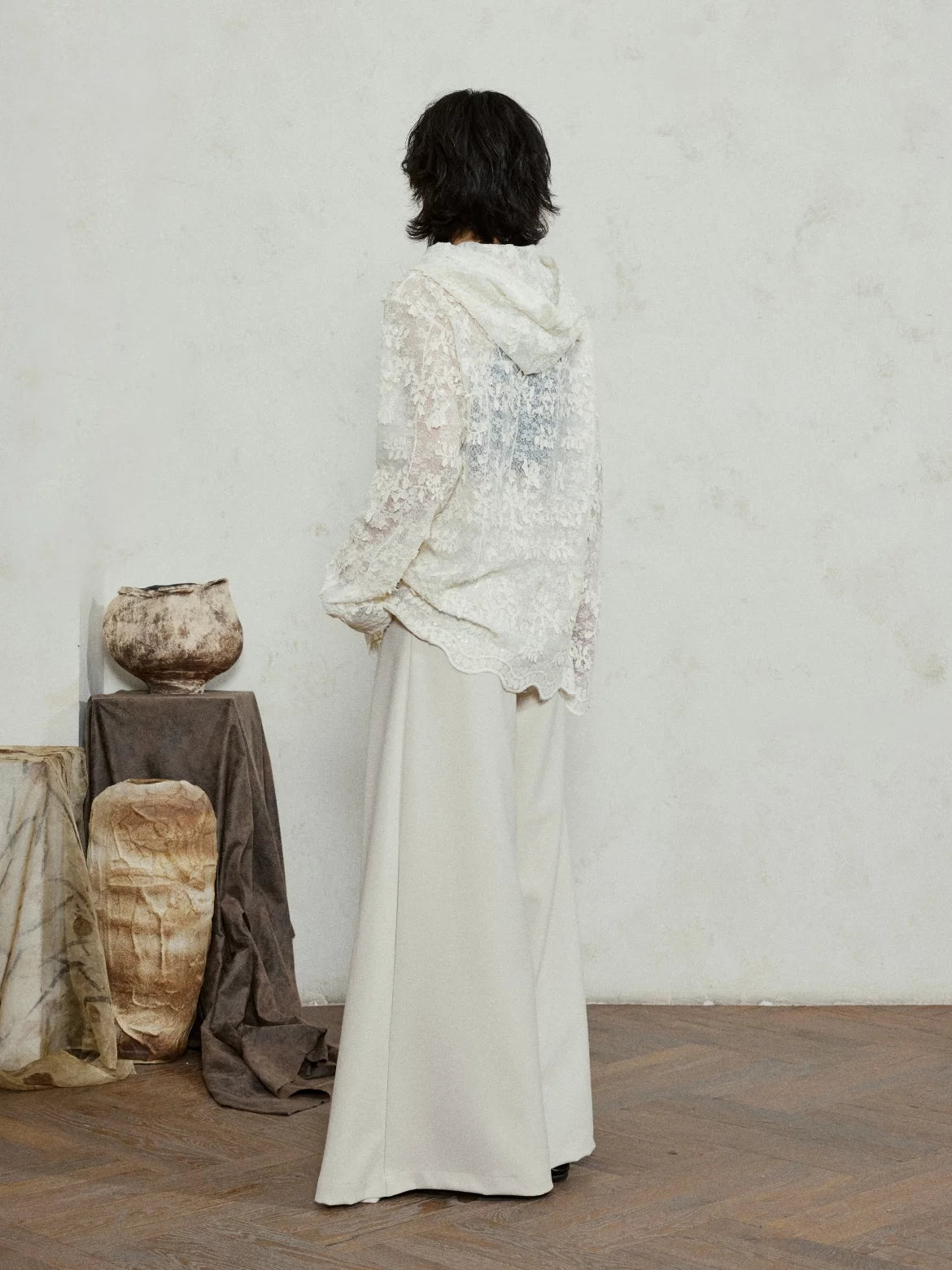 SUNYVONNE Lace Hooded Premium Jacket