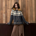KDASE Horn Buckle Hooded Sweater Jacket