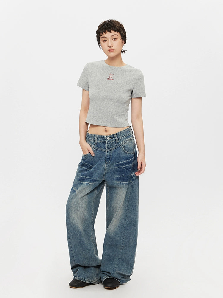 AIRHOOD Short Alphabet Printed Tee
