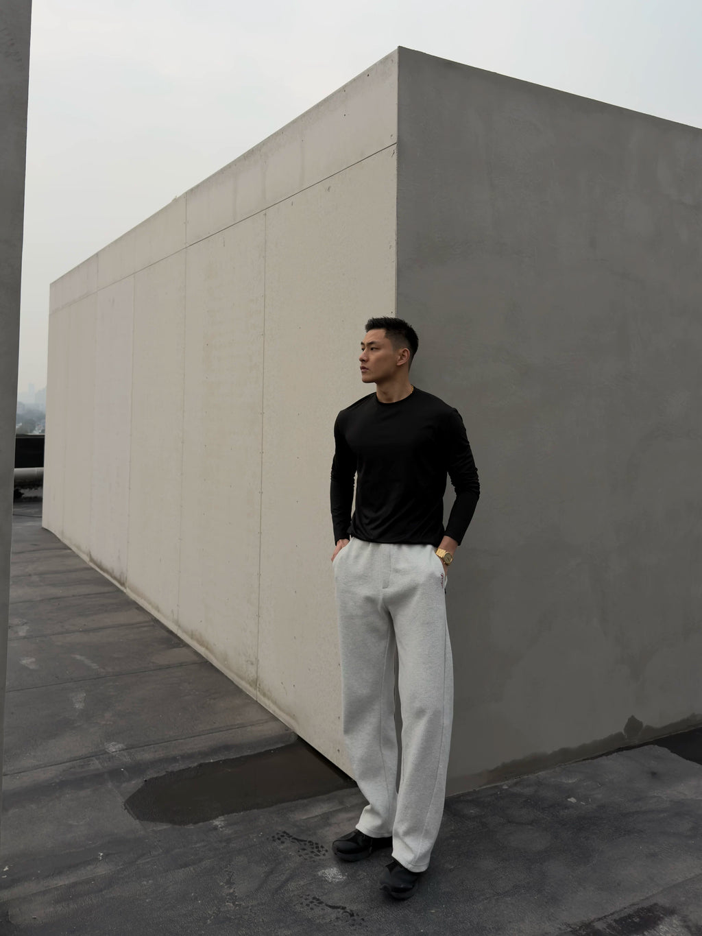 GTAL Casual Embroidered Straight Trousers