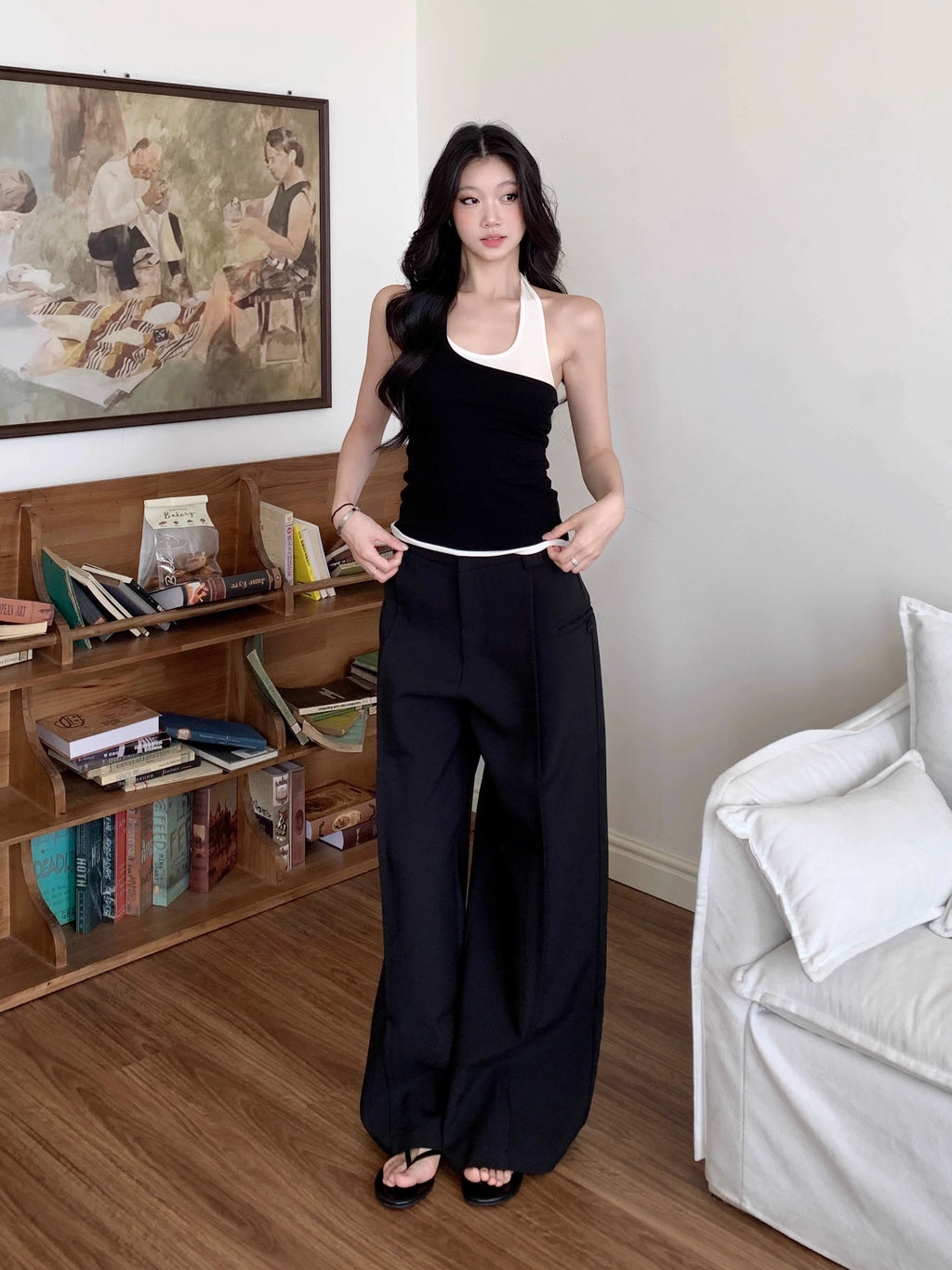 WITHMIN Slim Fit Neck Sling Vest