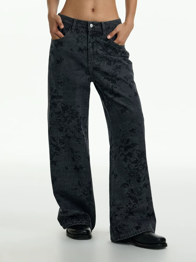 TGNS Jacquard Straight Loose Jeans