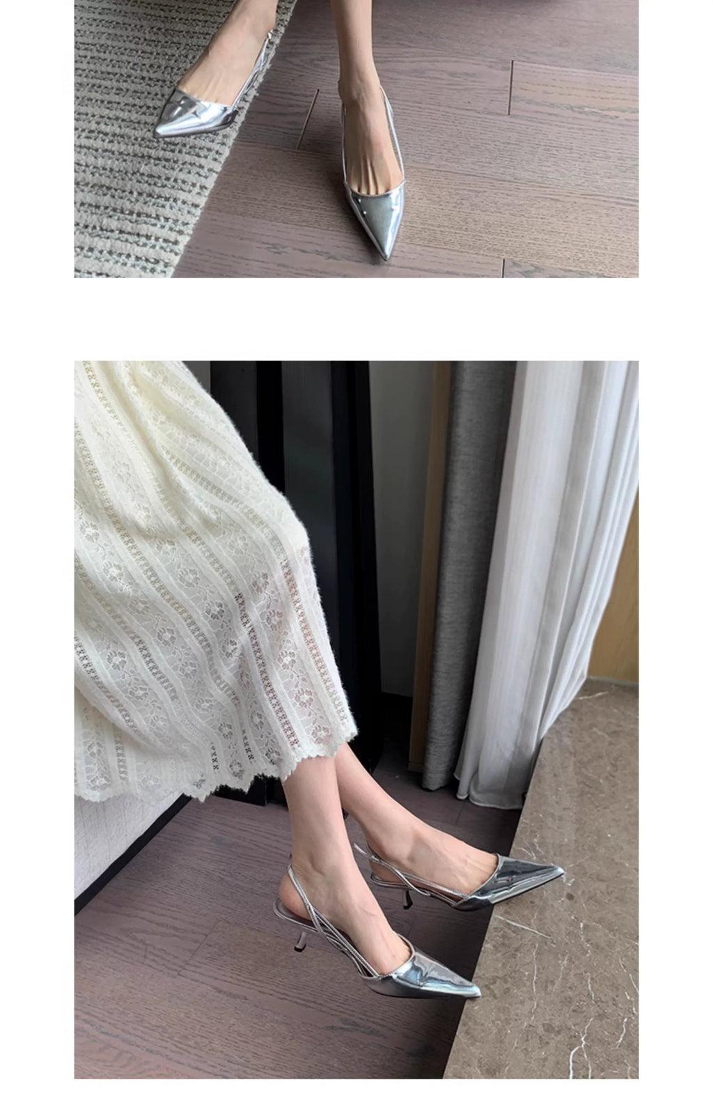 Cebostin Bag Head with Pointed High Heels