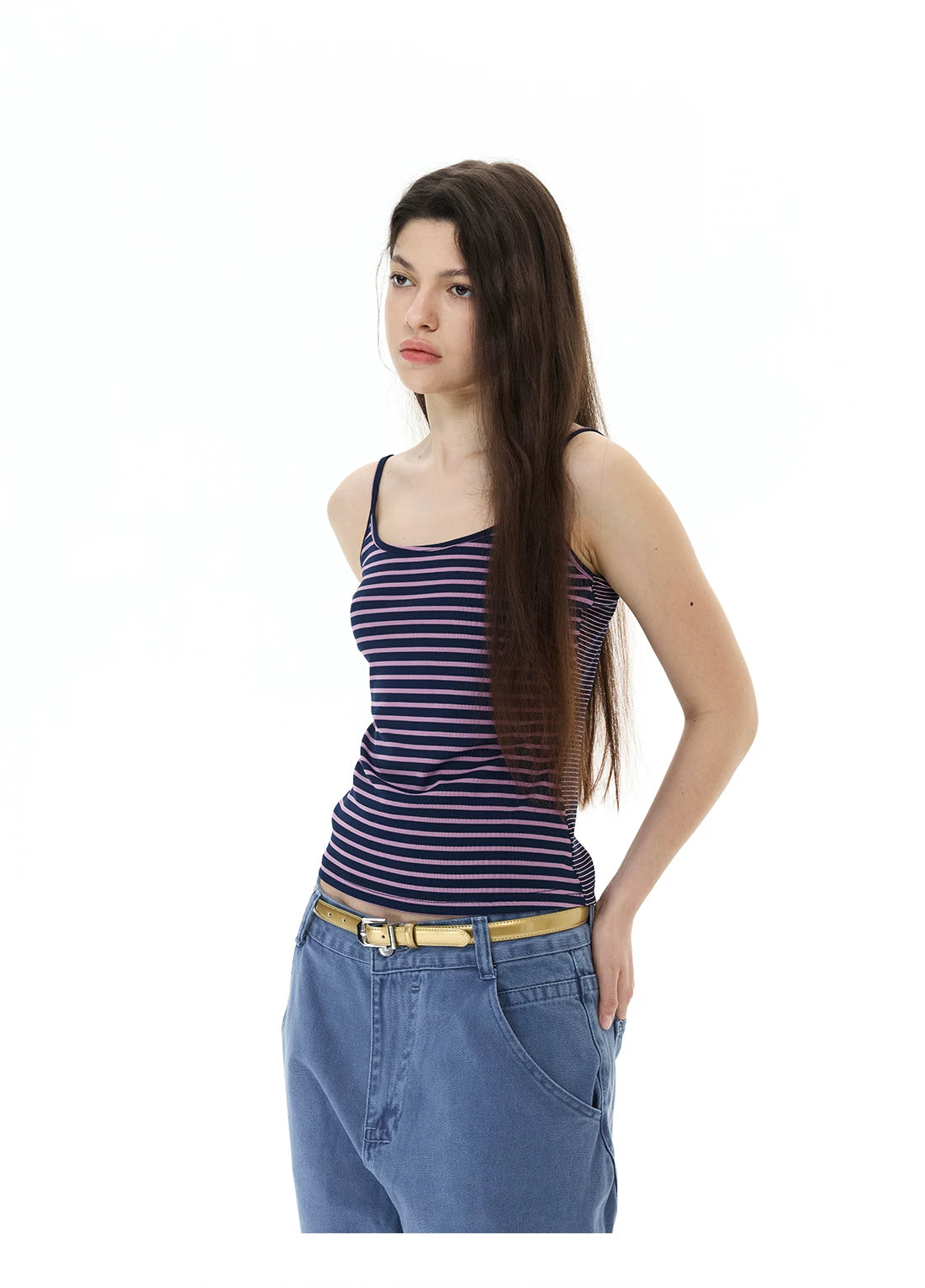 WLNEXT Striped Slim Fit Vest