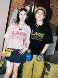 Lemanism Retro Alphabet Print Casual Tee