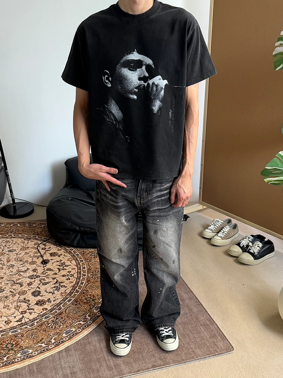 CENSMADE Old American Portrait Print Tee