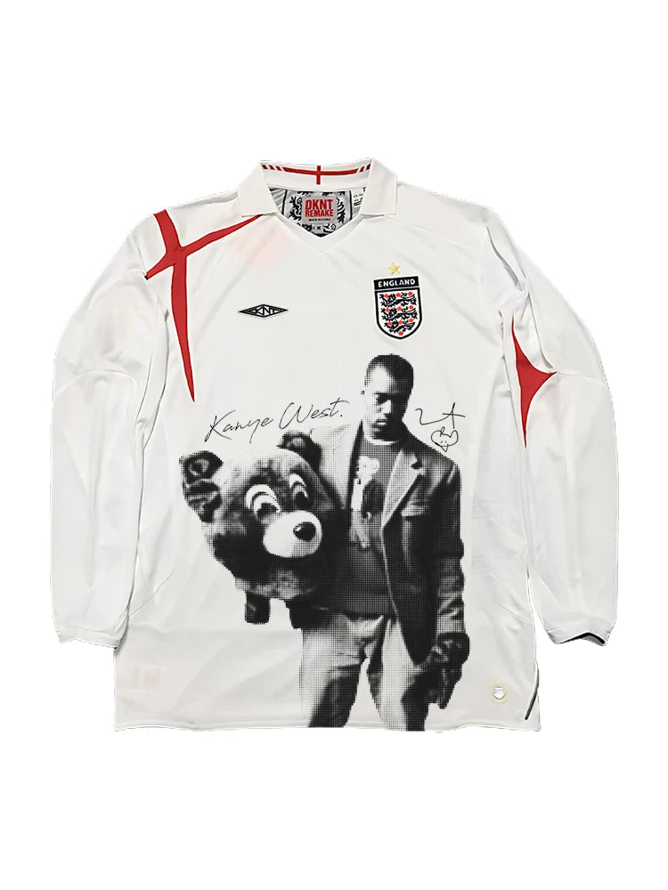 KANYE Retro Versatile Portrait Print Tee