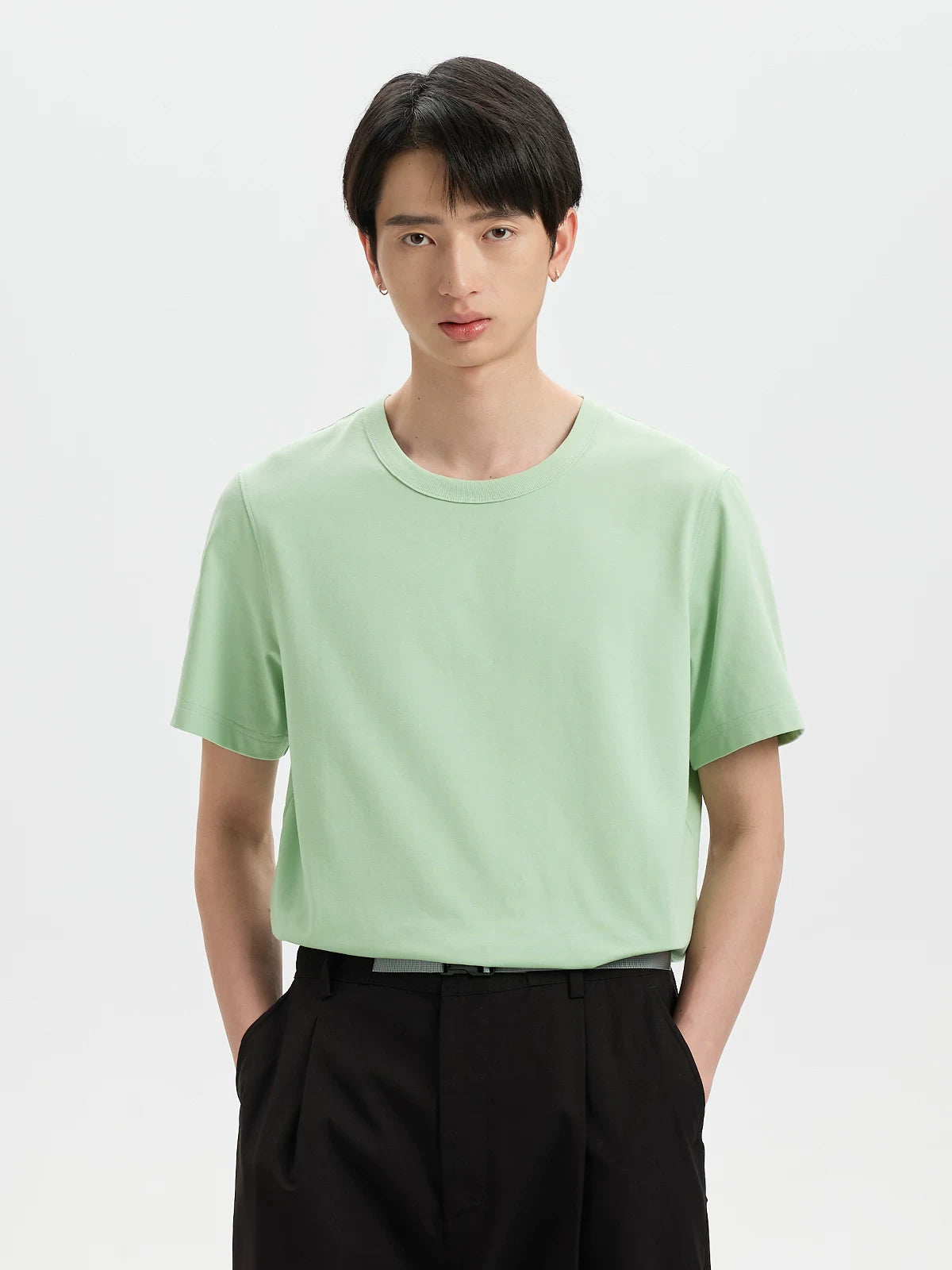 BUTTBILL Front Shoulder Cool Small Neckline Tee